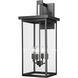 Barkeley 4 Light 27 inch Powder Coated Black Outdoor Wall Sconce
